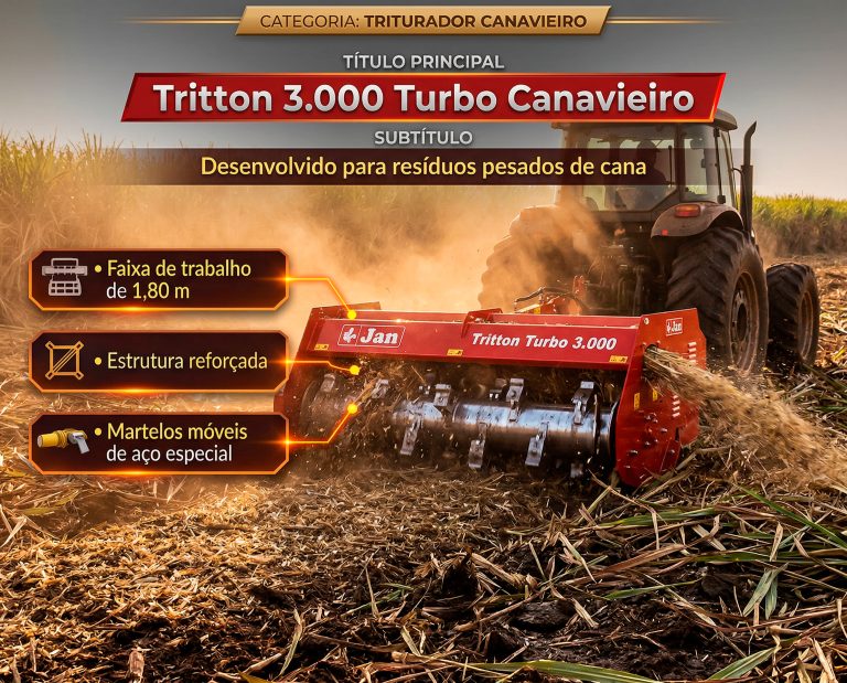 Triturador Tritton 3.000 Turbo Canavieiro JAN